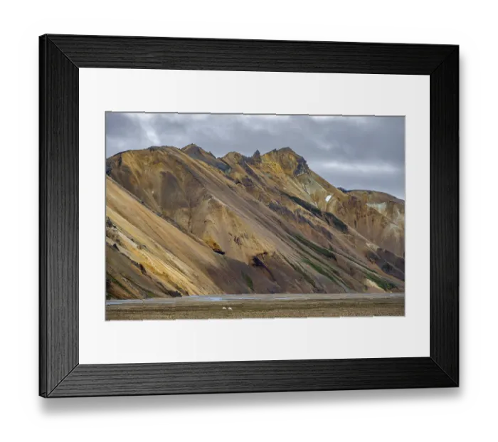 Framed Print : Rhyolite mountains, volcanic landscape