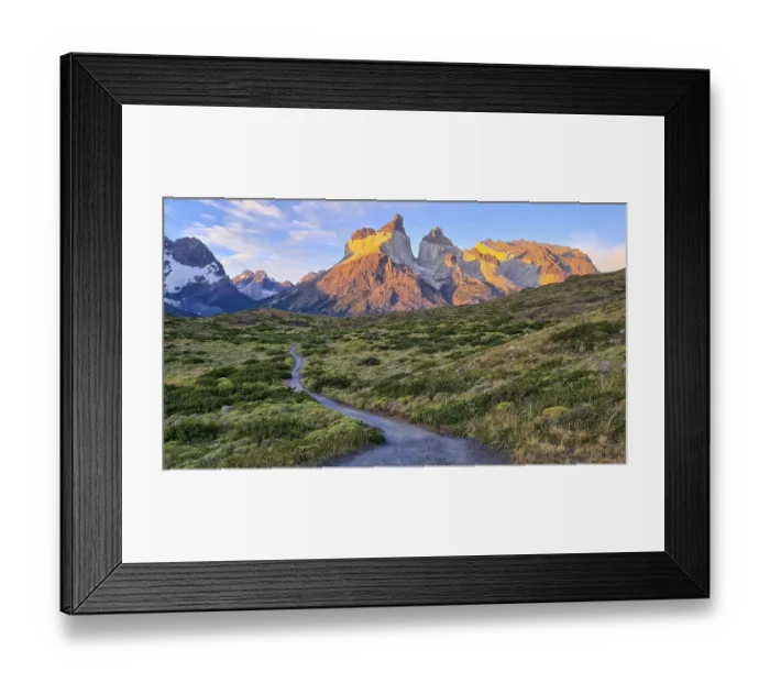 Framed Print : Los Cuernos, the horns, in the evening light