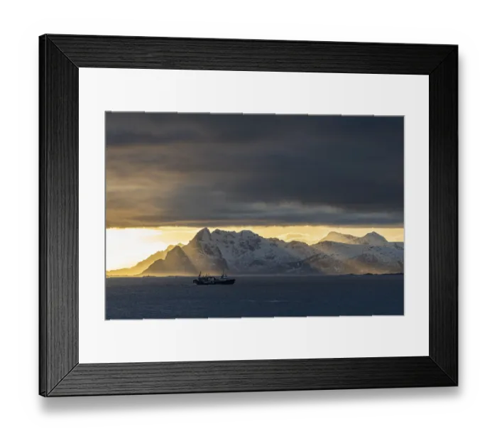 Framed Print : Light mood over steep mountains Framed Print : Light mood over steep mountains