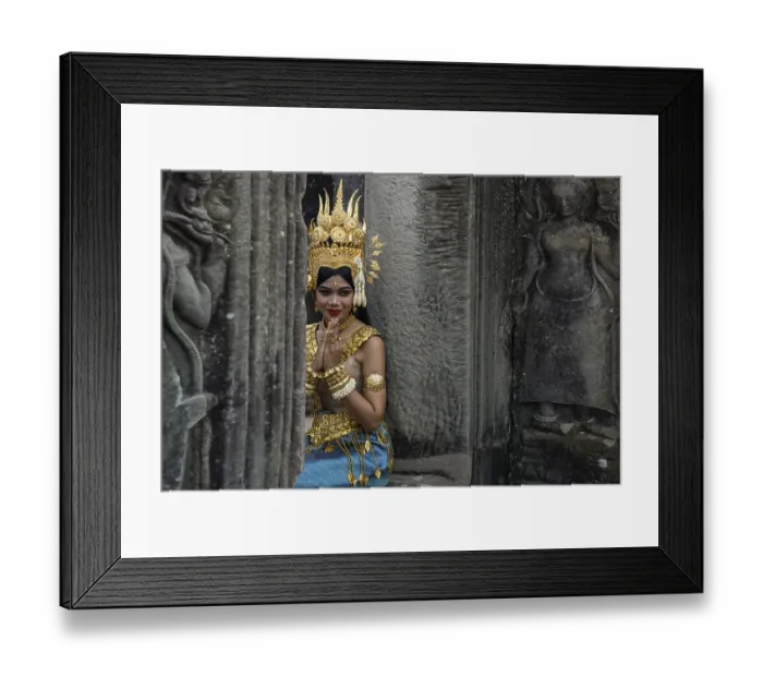 Framed Print : Young woman dressed as a temple dancer