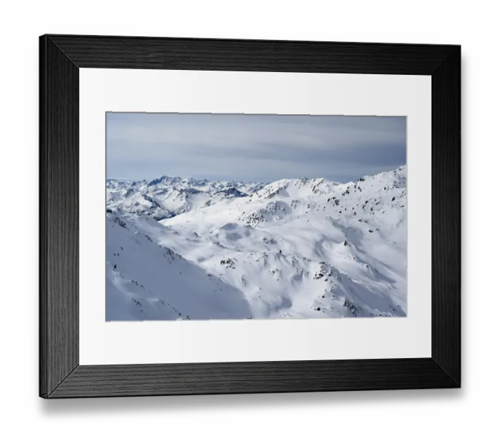 Framed Print : Untouched snow-covered mountains