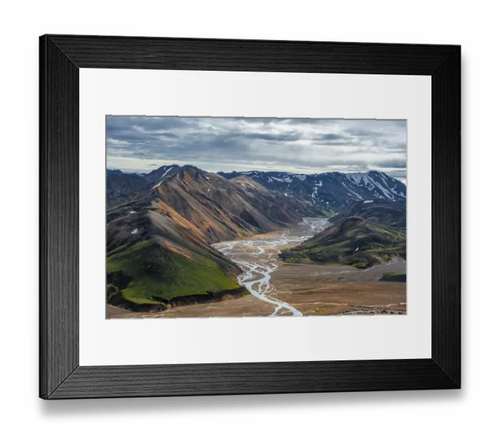 Framed Print : Landscape panorama, Dramatic volcanic landscape Framed Print : Landscape panorama, Dramatic volcanic landscape