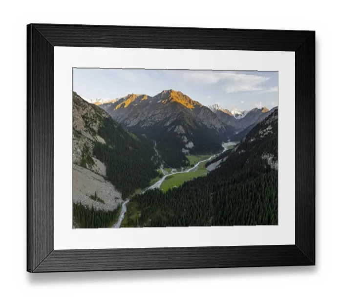 Framed Print : Aerial view, Green Mountain Valley