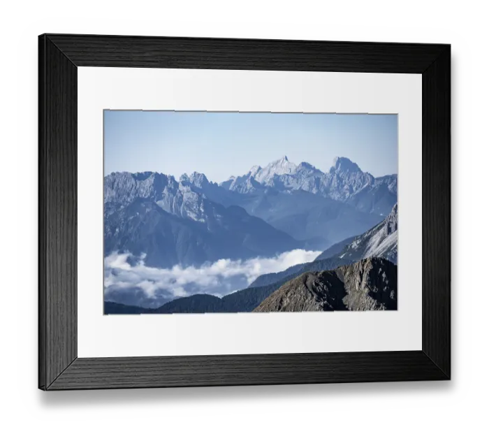Framed Print : View from the Carnic main ridge to the Sesto Dolomites