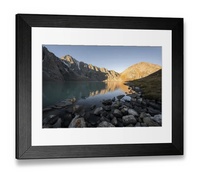 Framed Print : Mountains reflected in the lake Framed Print : Mountains reflected in the lake
