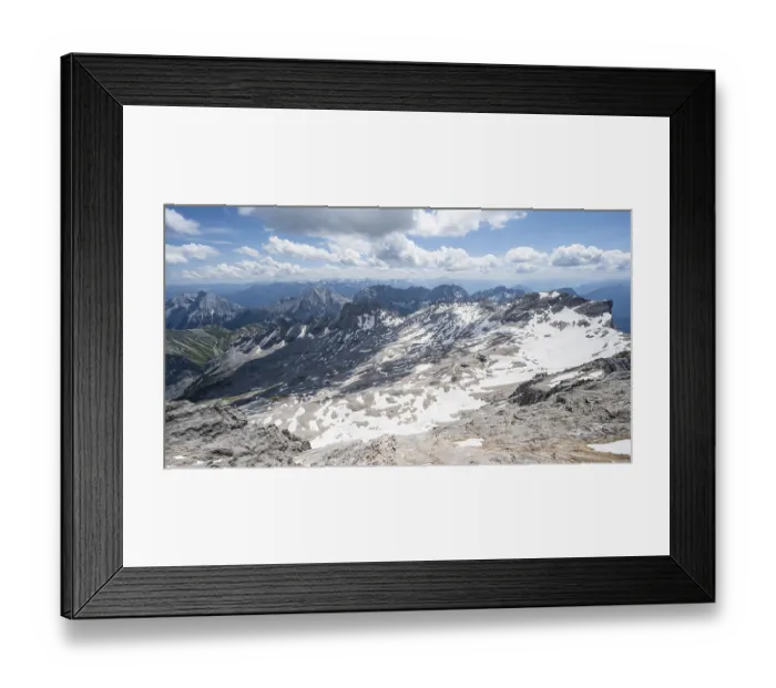 Framed Print : Zugspitzplatt with snow remains