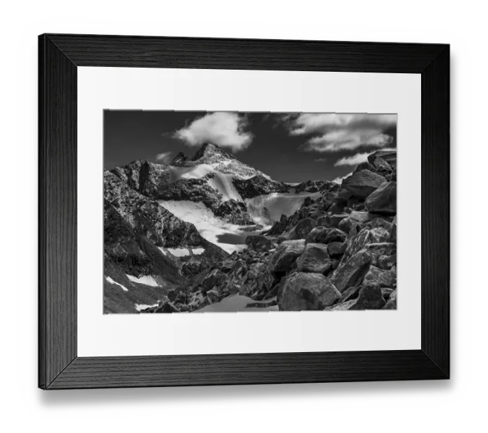 Framed Print : Summit of Zuckerhuetel with cloudy sky