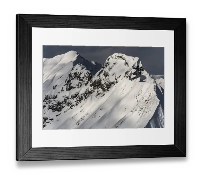 Framed Print : Snowy peaks in Kleinwalsertal, Baad Framed Print : Snowy peaks in Kleinwalsertal, Baad
