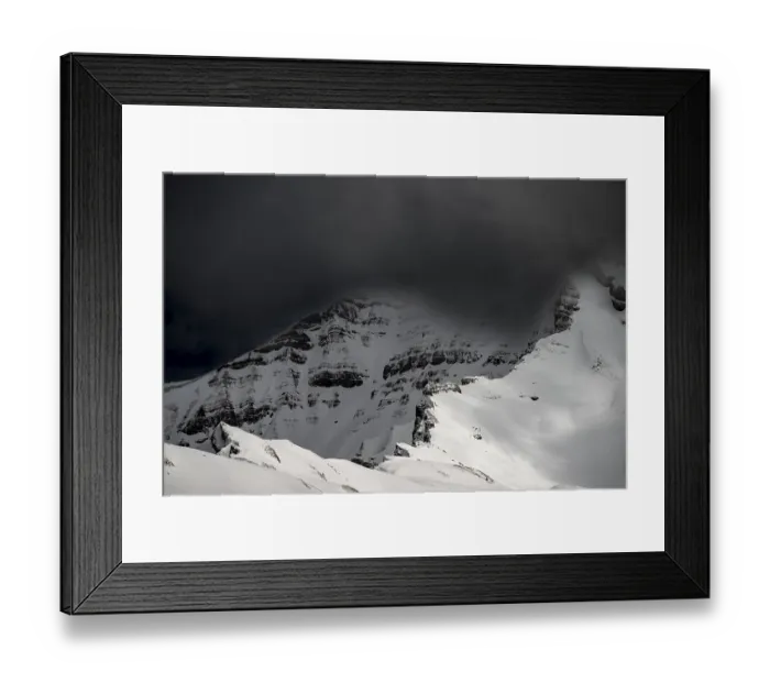 Framed Print : Snow-covered summit of the Hoher Ifen