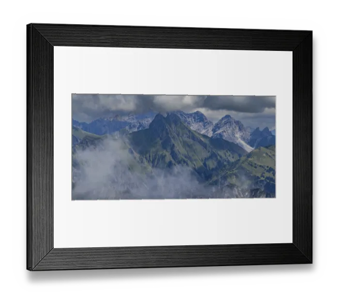 Framed Print : Mountain panorama from Fellhorn Framed Print : Mountain panorama from Fellhorn