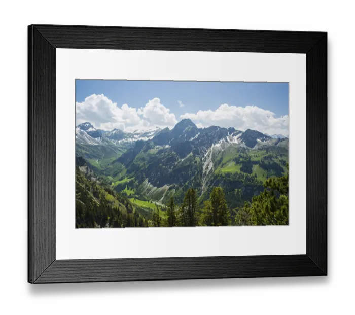 Framed Print : Panorama from the gliding path into the rear Oytal and to Hoefats