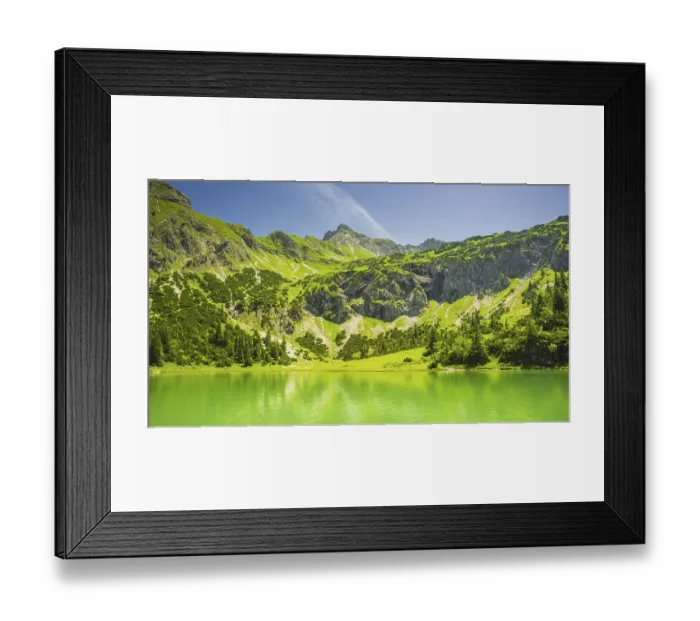 Framed Print : Lower Gaisalpsee, behind it the Nebelhorn