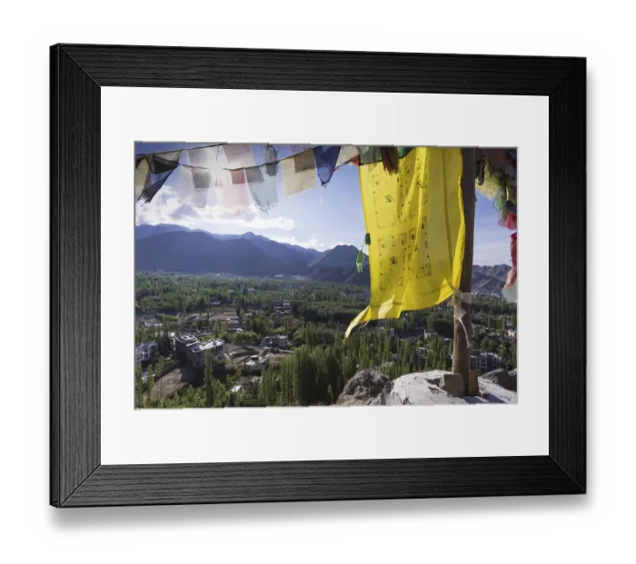 Framed Print : Panorama over Leh and the Indus Valley to the Indian Himalayas Framed Print : Panorama over Leh and the Indus Valley to the Indian Himalayas