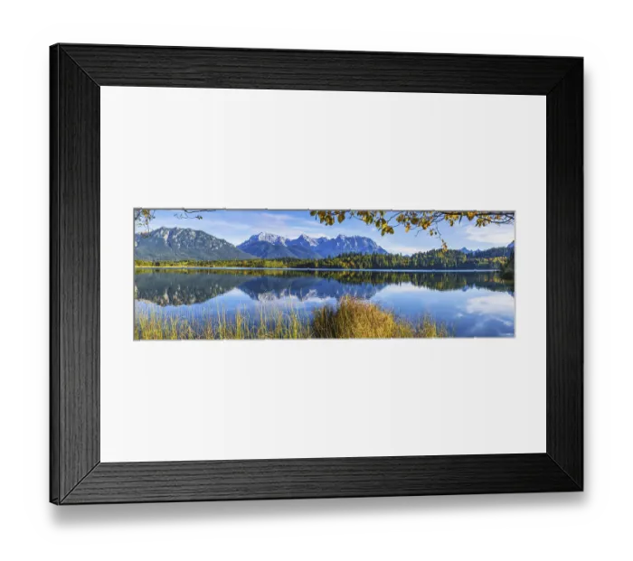 Framed Print : Barmsee, behind it the Karwendel mountains