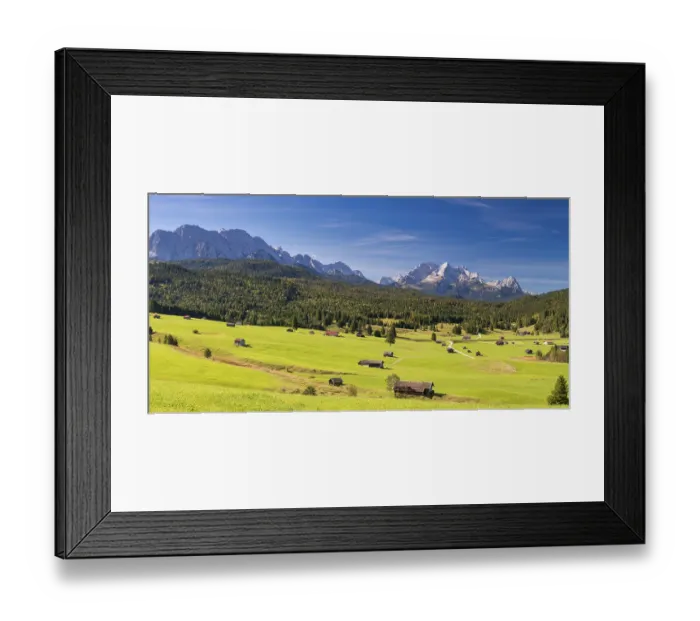 Framed Print : Humpback meadows between Mittenwald and Kruen