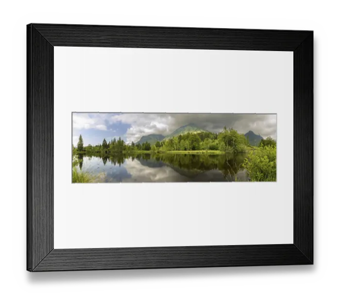 Framed Print : Water reflection in the moor pond