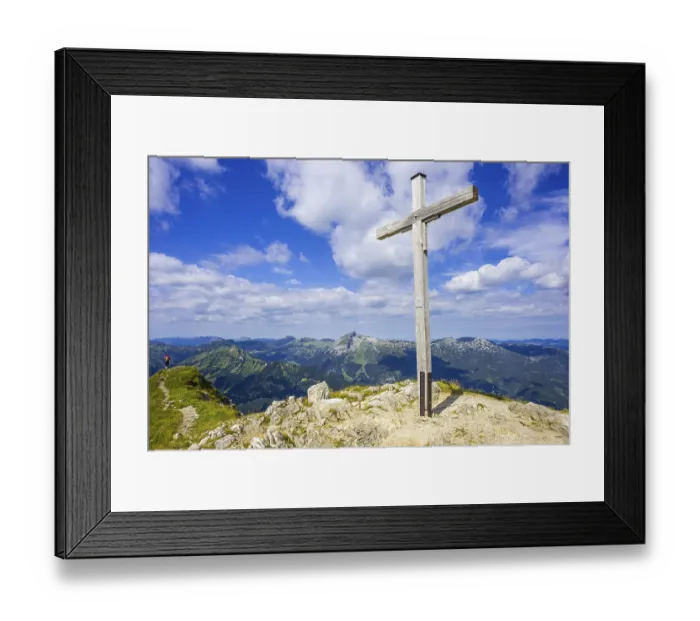 Framed Print : Summit cross, Walser Hammerspitze Framed Print : Summit cross, Walser Hammerspitze