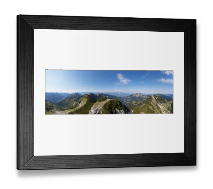 Framed Print : Drone shot, panorama shot, mountain landscape Framed Print : Drone shot, panorama shot, mountain landscape