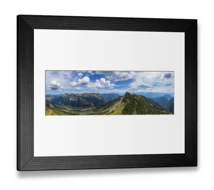 Framed Print : Drone image, Hochwieskopf, Osterhorngruppe Framed Print : Drone image, Hochwieskopf, Osterhorngruppe