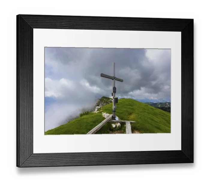 Framed Print : Summit cross on the Gamsfeld, Russbach Framed Print : Summit cross on the Gamsfeld, Russbach