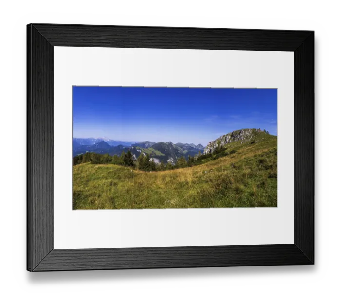 Framed Print : View from the summit of the Einberg into the Osterhorn group