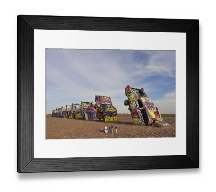 Framed Print : Cadillac Ranch on Route 66, Amarillo, Texas Framed Print : Cadillac Ranch on Route 66, Amarillo, Texas