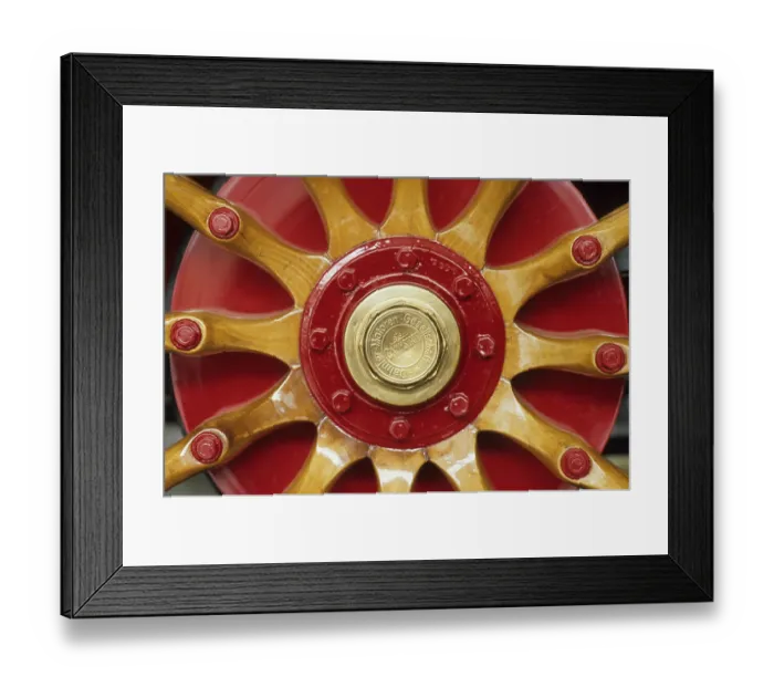 Framed Print : Wheel, wheel hub on a vintage car