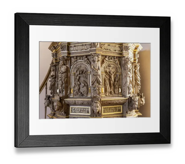Framed Print : Pulpit of Lindelse Church, Langeland Island