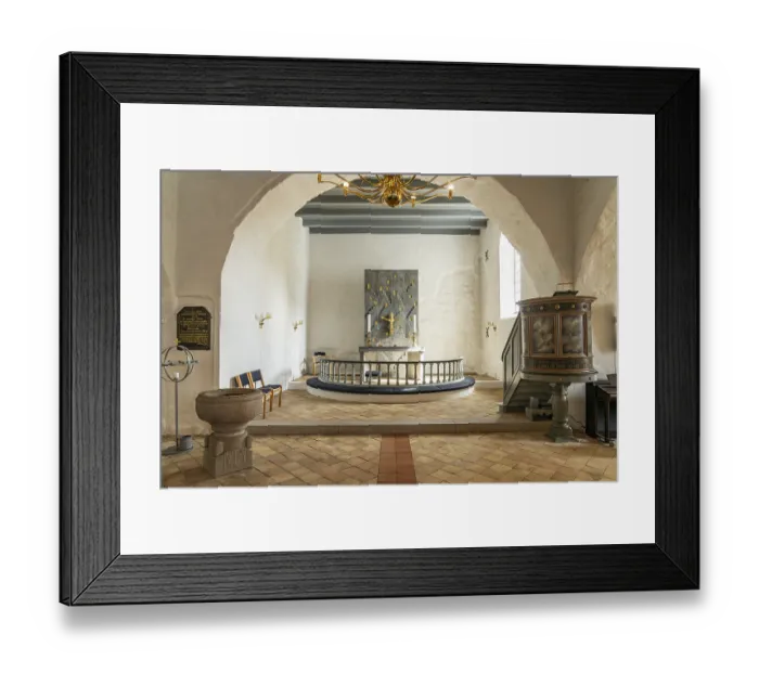 Framed Print : Interior of Selde Church in Selde Framed Print : Interior of Selde Church in Selde