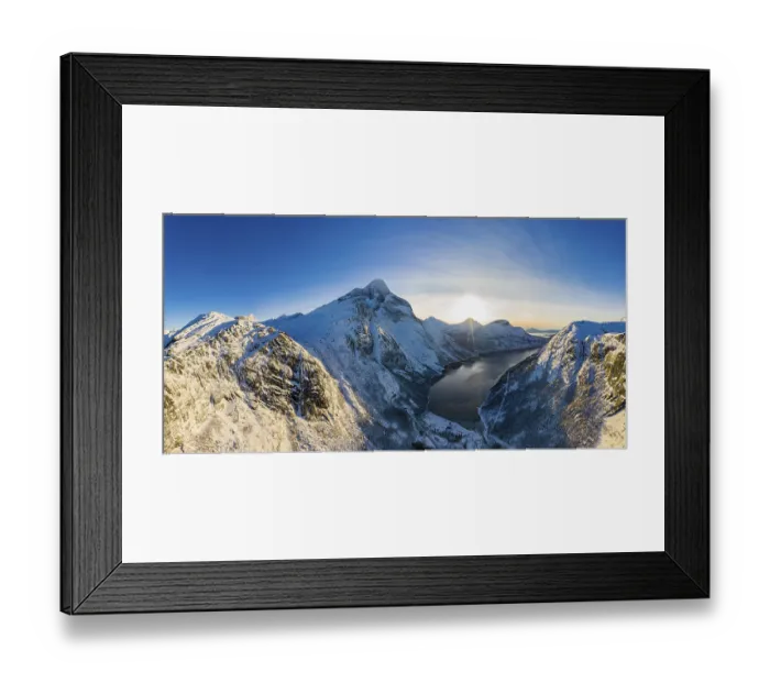 Framed Print : Fjord with Stetind, Norwegian National Mountain Framed Print : Fjord with Stetind, Norwegian National Mountain