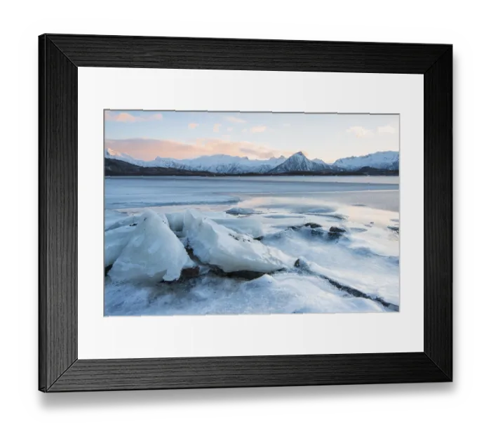 Framed Print : Frozen Fjord, Vatnfjorden, Nordpollen Framed Print : Frozen Fjord, Vatnfjorden, Nordpollen