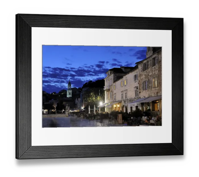 Framed Print : Town square with Sv. Stjepan cathedral