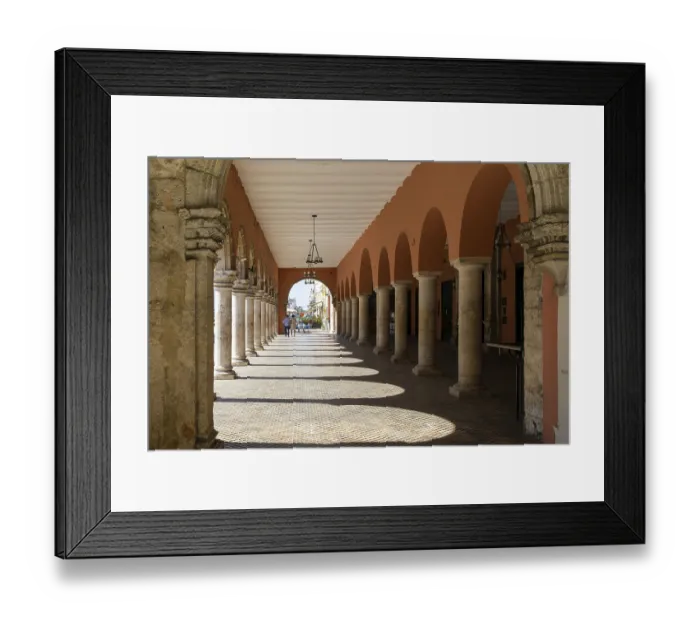 Framed Print : Arched collonade Colonial architecture Framed Print : Arched collonade Colonial architecture