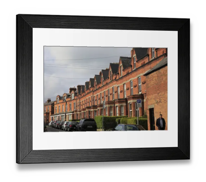 Framed Print : Red brick row of terraced housing Framed Print : Red brick row of terraced housing