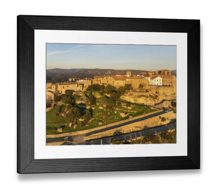 Framed Print : The White Village of Castillo de Castellar is located inside a Moorish castle