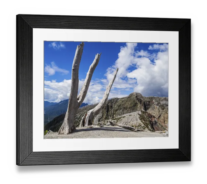 Framed Print : Ash covered slopes of the volcano Chaiten Framed Print : Ash covered slopes of the volcano Chaiten