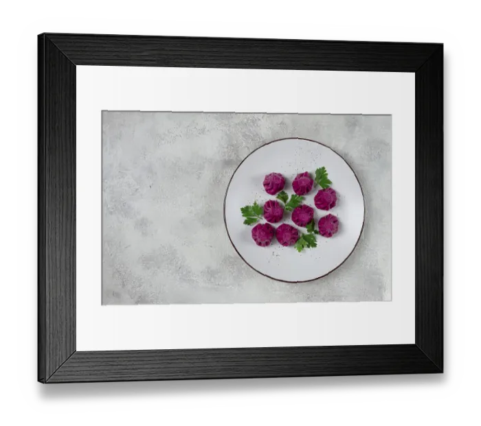 Framed Print : Beetroot khinkali, mini khinkali Framed Print : Beetroot khinkali, mini khinkali