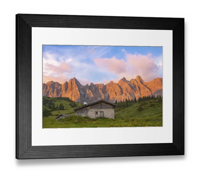 Framed Print : The Ladiz-Alm, the high alpine pasture of the Eng-Alm