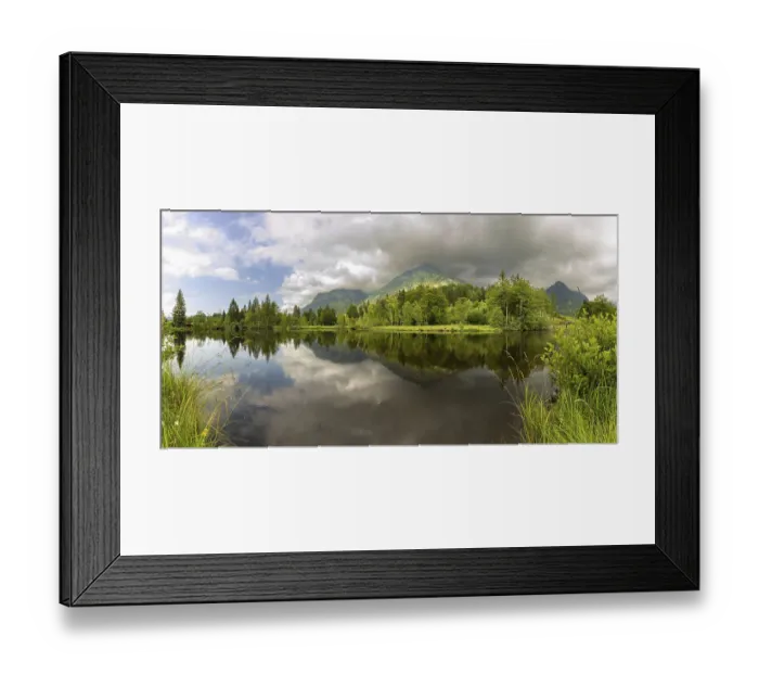 Framed Print : Water reflection in the moor pond