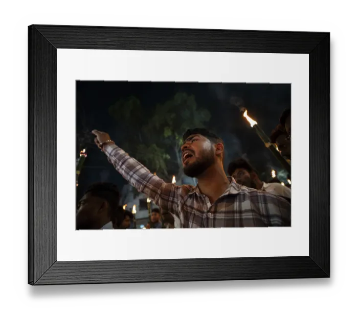 Framed Print : Members of the All Assam Students Union (AASU) Framed Print : Members of the All Assam Students Union (AASU)