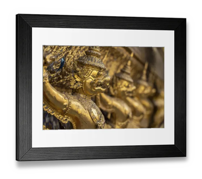Framed Print : Row of gilded garudas, Wat Phra Kaeo