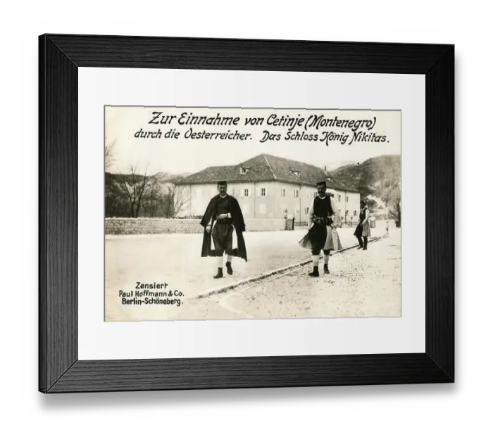 Framed Print : On the capture of Cetinje Montenegro by the Austrians