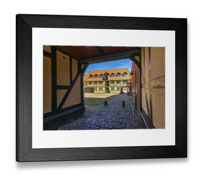 Framed Print : Faborg, Faaborg, picturesque old town with colourful houses