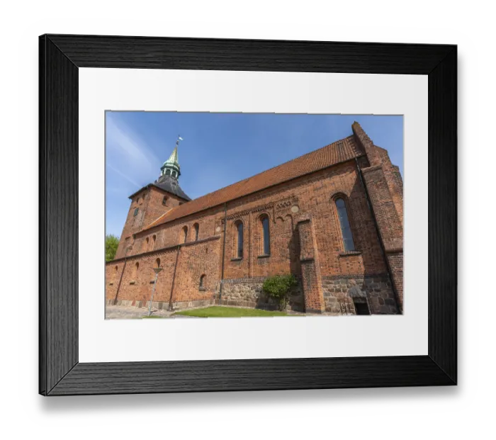 Framed Print : Svendborg Old Town, St. Nicolai Church