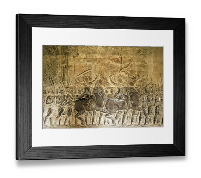 Framed Print : Army of King Suryavarman II in movement