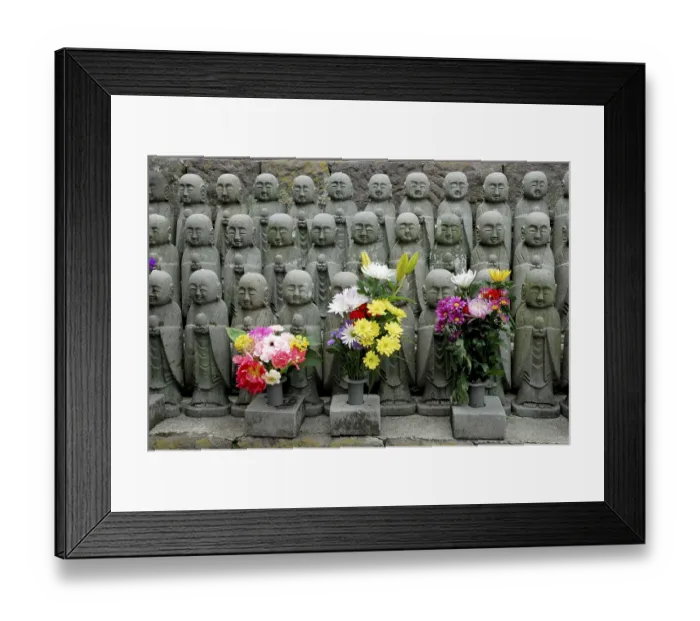 Framed Print : Jinzo statues, Jizo- bosatsu, rabbit dera temple Framed Print : Jinzo statues, Jizo- bosatsu, rabbit dera temple