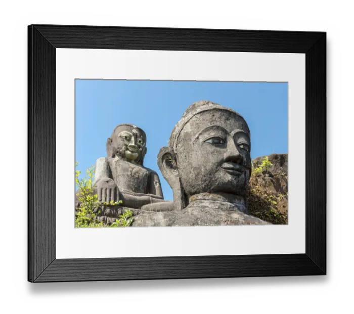 Framed Print : Buddha Statues at Peisi Taung, Pizidaung) Framed Print : Buddha Statues at Peisi Taung, Pizidaung)