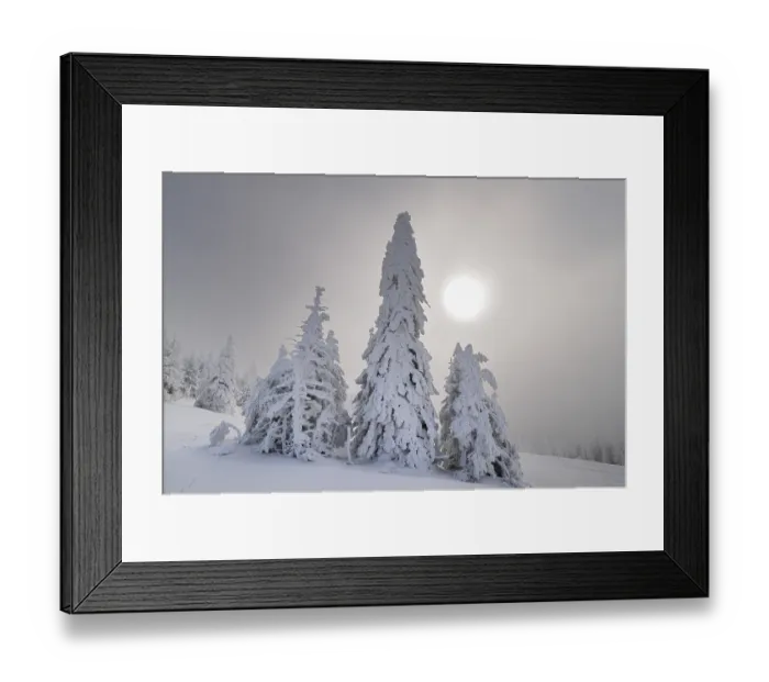 Framed Print : Winter landscape, Mt. Unterberg