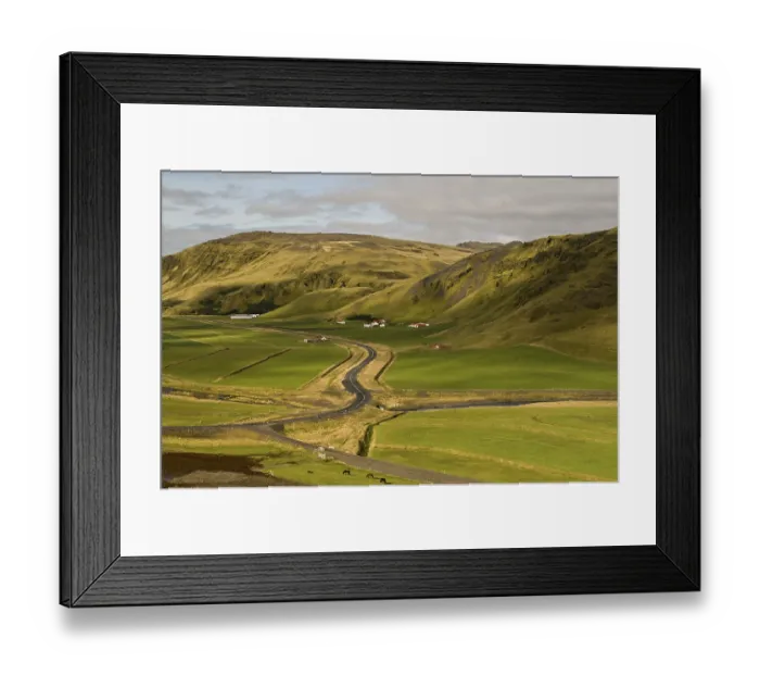 Framed Print : Landscape near Vik, Iceland, Europe Framed Print : Landscape near Vik, Iceland, Europe