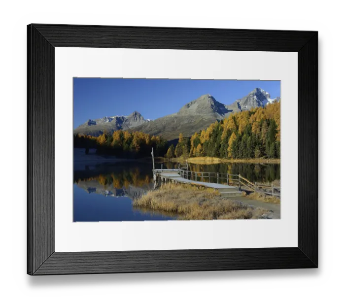Framed Print : Lake Staz near St. Moritz, Lej da